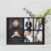 Moderne 5 foto's Model Acteur QR Code Terug Comp K Kaart (Staand voorkant)