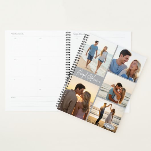 Moderne 5 Photo Collage Aangepaste kleur Gepersona Planner (Display)
