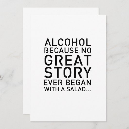 Moderne 5x7-gebarentalcohol omdat kaart (Voorkant / Achterkant)