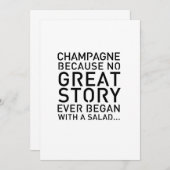 Moderne 5x7-tabelSign Champagne omdat Kaart (Voorkant / Achterkant)