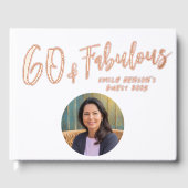 Moderne 60 en fantastische foto 60e verjaardagsfee gastenboek (Voorkant)