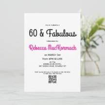 Moderne 60 & Fabulous BlackPink 60ste verjaardagsf