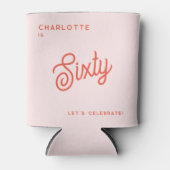 Moderne 60 zestigste verjaardag blikjeskoeler (Voorkant)