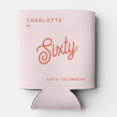 Moderne 60 zestigste verjaardag blikjeskoeler (Achterkant)