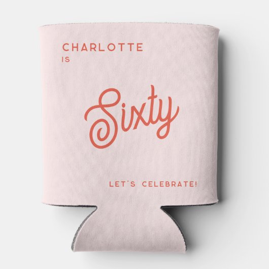 Moderne 60 zestigste verjaardag blikjeskoeler (Achterkant)