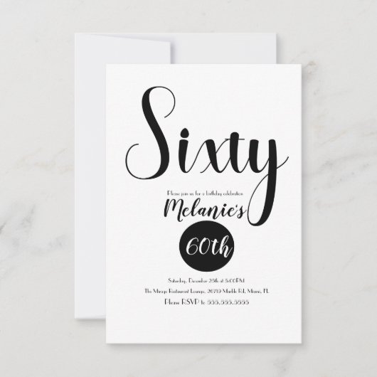 Moderne 60e script: zwart-wit groen kaart (Voorkant)