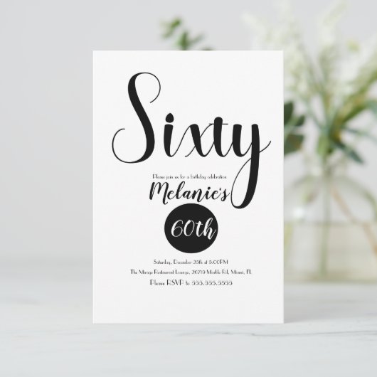 Moderne 60e script: zwart-wit groen kaart (Staand voorkant)