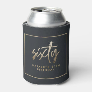 Moderne 60e verjaardag eenvoudig stijlvol elegant blikjeskoeler