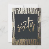 Moderne 60e verjaardag eenvoudig stijlvol elegant  kaart (Achterkant)