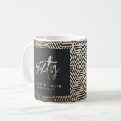 Moderne 60e verjaardag eenvoudig stijlvol elegant  koffiemok (Voorkant links)