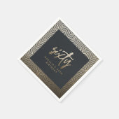 Moderne 60e verjaardag eenvoudig stijlvol elegant  servet (Hoek)