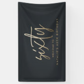 Moderne 60e verjaardag eenvoudig stijlvol elegant  spandoek (Verticaal)