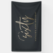 Moderne 60e verjaardag eenvoudig stijlvol elegant spandoek (Verticaal)