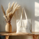 Moderne 60e verjaardag eenvoudig stijlvol elegant  tote bag<br><div class="desc">Modern 60ste verjaardag eenvoudige stijlvolle elegante gouden script 60ste verjaardag partij decor voorkeur canvas tas. Onderdeel van een collectie.</div>