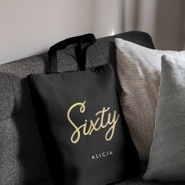 Moderne 60e verjaardag Eenvoudige Zestig Fabulous  Tote Bag