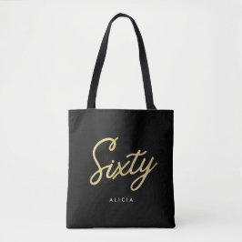 Moderne 60e verjaardag Eenvoudige Zestig Fabulous  Tote Bag