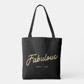 Moderne 60e verjaardag Eenvoudige Zestig Fabulous  Tote Bag (Achterkant)