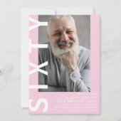 Moderne 60e verjaardag Foto 60e verjaardag Uitnodi Kaart (Voorkant)