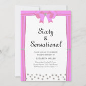 Moderne 60e verjaardag & Glitter Diamonds Kaart (Voorkant)