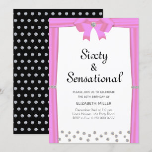 Moderne 60e verjaardag & Glitter Diamonds Kaart