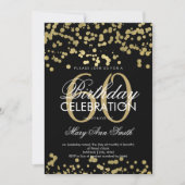 Moderne 60e verjaardag Gold Foil Confetti Kaart (Voorkant)