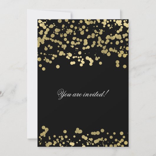 Moderne 60e verjaardag Gold Foil Confetti Kaart (Achterkant)