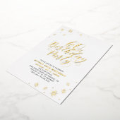 Moderne 60e verjaardag Gold Foil uitnodiging (Gedraaid)