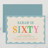 Moderne 60e verjaardag kaart (Voorkant / Achterkant)