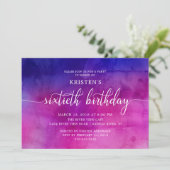 Moderne 60e verjaardag uitnodiging (Staand voorkant)