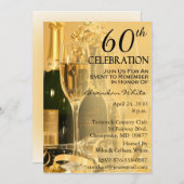 Moderne 60e verjaardag van uitnodigingen van de Pa (Voorkant / Achterkant)