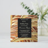 Moderne 60e verjaardagsfeestje Goud Zwart Kaart (Staand voorkant)