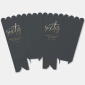 Moderne 60ste verjaardag eenvoudige stijlvolle ele bedankdoosjes (Ongevouwen)