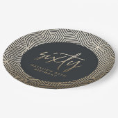 Moderne 60ste verjaardag eenvoudige stijlvolle ele papieren bordje (Gekanteld)