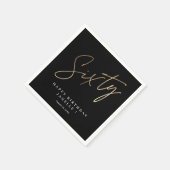 Moderne 60ste verjaardag eenvoudige stijlvolle ele servet (Hoek)