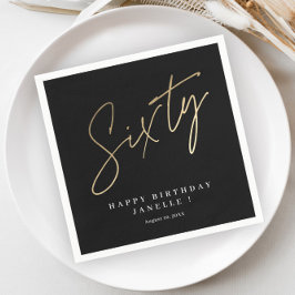 Moderne 60ste verjaardag eenvoudige stijlvolle ele servet