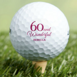 Moderne 60ste verjaardagsfeestje eenvoudige roze g golfballen