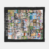 Moderne 61 Aangepaste kleur voor foto-Collage Fleece Deken (Voorkant (Horizontaal))