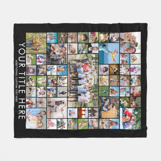 Moderne 61 Aangepaste kleur voor foto-Collage Fleece Deken (Voorkant (Horizontaal))