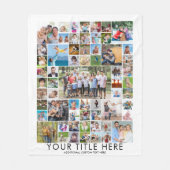Moderne 61 Fotocollage Custom Titel Kleur Fleece (Voorkant)
