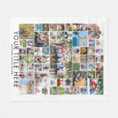 Moderne 61 Fotocollage Custom Titel Kleur Fleece (Voorkant (Horizontaal))