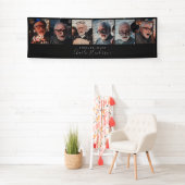 Moderne 6-Foto Aangepaste Tekst Rouwbanner Spandoek (Insitu)