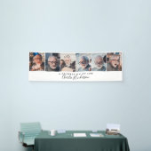 Moderne 6-Foto Aangepaste Tekst Rouwbanner Spandoek (Beurs)