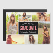 Moderne 6 foto collage afstuderen aankondigingen (Voorkant / Achterkant)