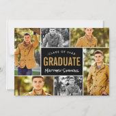 Moderne 6 foto collage afstuderen aankondigingen (Voorkant)