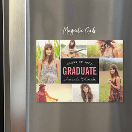 Moderne 6 foto collage afstuderen aankondigingen