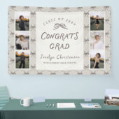 Moderne 6-foto-collage Gefeliciteerd Afgestudeerde Spandoek (Beurs)