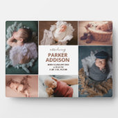 Moderne 6 Foto Collage Grid Newborn Baby Fotoplaat (voorkant)