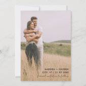 Moderne 6 foto collage save the date love letters (Achterkant)
