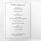 Moderne 6-foto in liefhebbend geheugen begrafenis/ drieluik programma (Binnenzijde eerst)