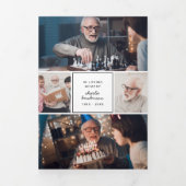 Moderne 6-foto in liefhebbend geheugen begrafenis/ drieluik programma (Cover)